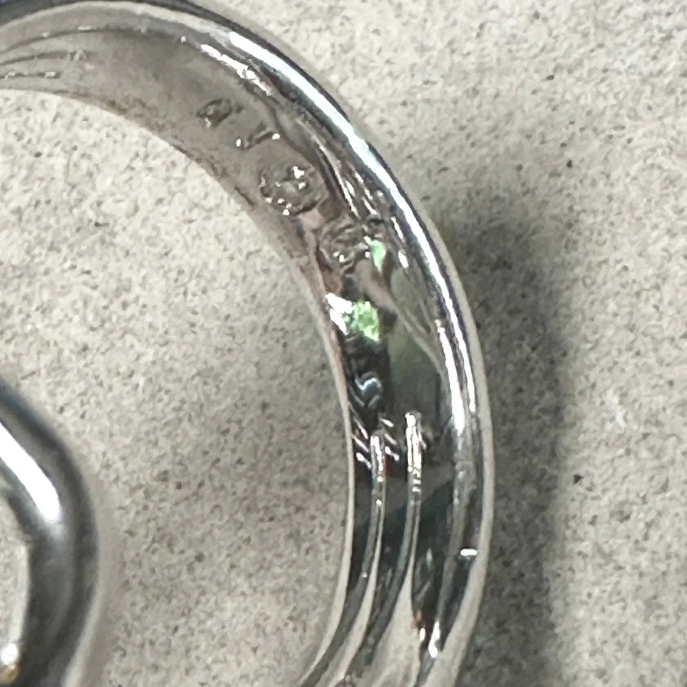 NEW nOir Brass Ring‎ Cubic Zirconia 7 Pave Balls 18k plating Statement